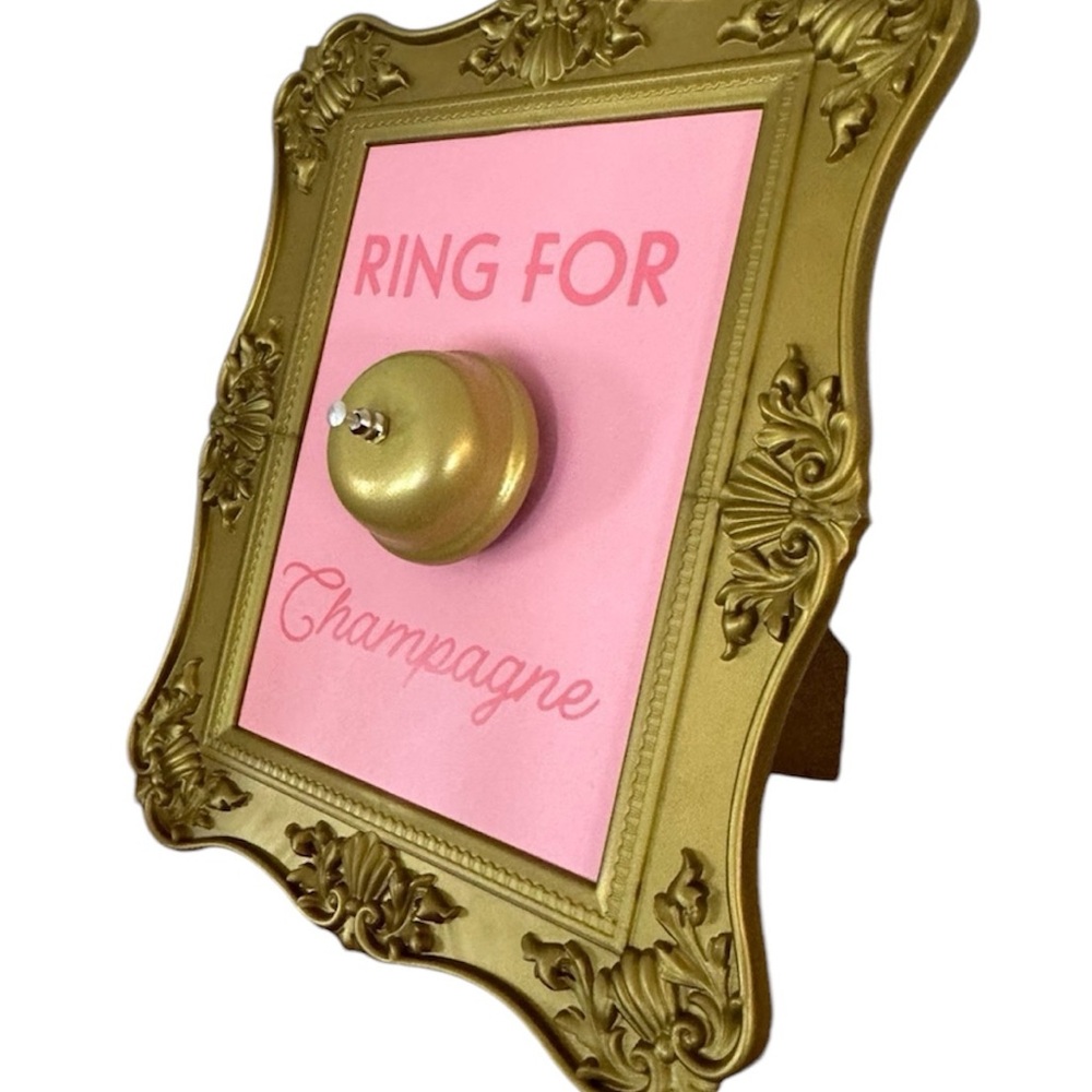 Ring for Champagne Bell Sign Frame Decor Target